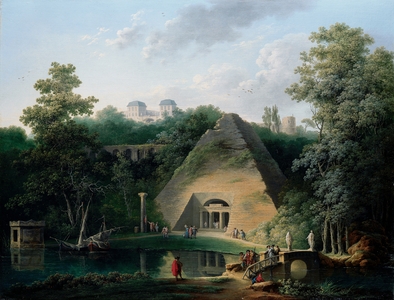 The Pyramid at the Chateau de Maupertuis, c.1785 (oil on canvas)