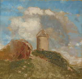 The Windmill, c.1880 (pastel on paper)
