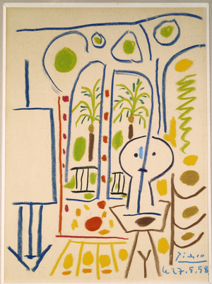 Le Studio. 1958 (coloured wax crayons on paper)