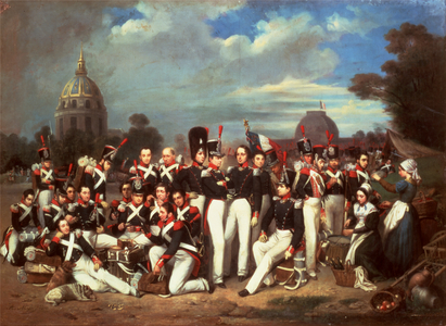 Company of the Second Legion, in the Champ de Mars, 1836 (oil on canvas)