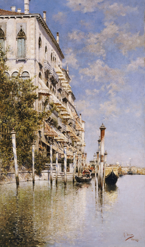 Along the Grand Canal (oil on canvas)