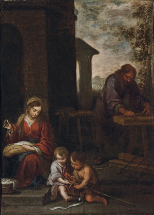 The Holy Family with the Infant St. John the Baptist, 1660-70 (oil on canvas)