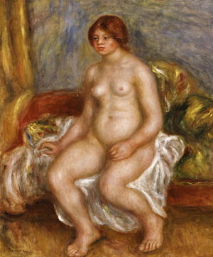 Nude woman on green cushions, 1909 (oil on canvas)