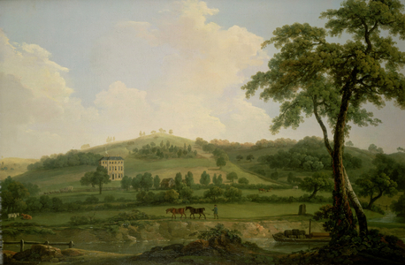 View of Oakage Hall, Colwich (oil on canvas)