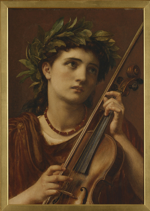 Music, Heavenly Maid, 1889 (pencil & watercolour)