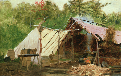 Camp in the Maine Wood, No.3, 1879 (oil on canvas)