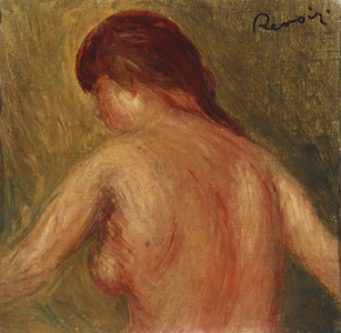 Nude Female Torso, from the Back (oil on canvas)