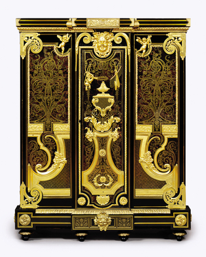 A Louis XIV ormolu-mounted petite armoire, 1700-10 (ormolu, brass inlay, tortoiseshell and ebony) (see also 360578)