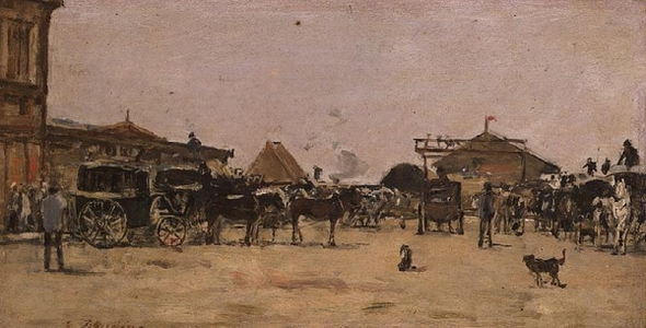 La Place de la Gare a Deauville