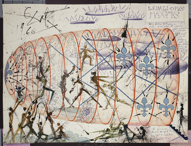 Design for the Harkness Ballet, 1966 (w/c, pen & brush with blue and black ink on paper)