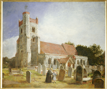 The Old Church, Ewell, 1847 (oil on canvas)