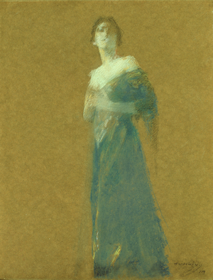 Woman in Blue, 1919 (pastel on paper)