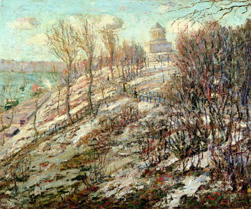 Grant's Tomb, New York National Monument, Winter (oil on canvas)