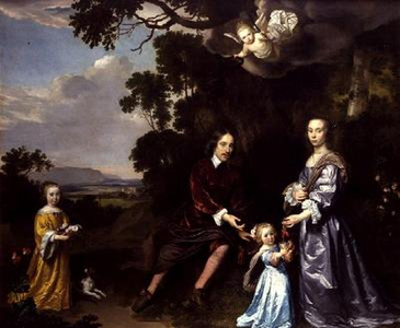 Pieter van der Graaff, his wife and daughters