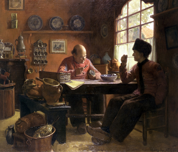 The Valuation, 1912 (oil on canvas)