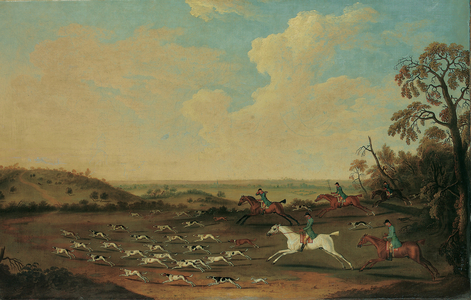 A Hunt in Full Cry at Quorley, Hampshire, c.1770 (oil on canvas)