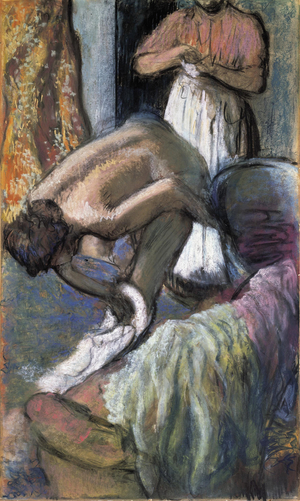 Breakfast After the Bath (Young Woman Drying Herself) c.1894 (pastel on paper)