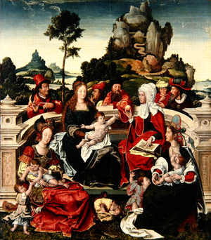 The Holy Kinship (oil on panel)