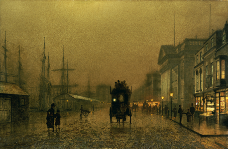 Salthouse Dock, Liverpool (oil on canvas)
