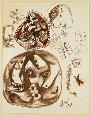 Untitled, 1939-42 (pen & brown ink and brown crayon)