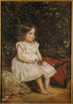 Portrait of Eveline Lees as a child, 1875 (oil on canvas)