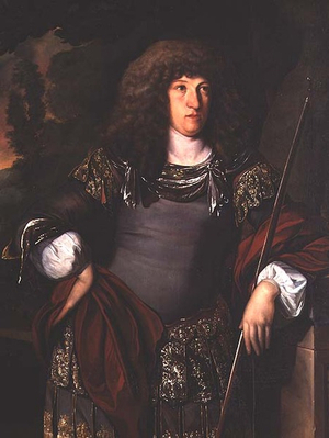 Portrait of a gentleman wearing classical costume (oil on canvas)