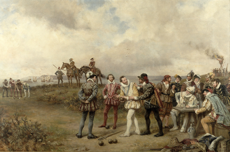 'There's plenty of time to win this game and thrash the Spaniards too', 1944 (oil on canvas)