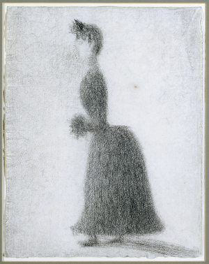 The Walker with a Muff, c.1884 (crayon on paper)