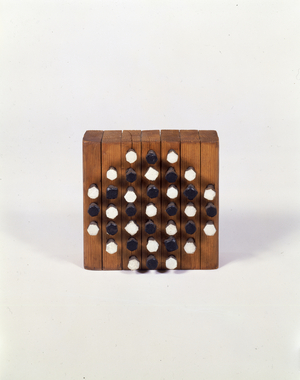 Kali, 1958 (boat spikes & oil on wood)