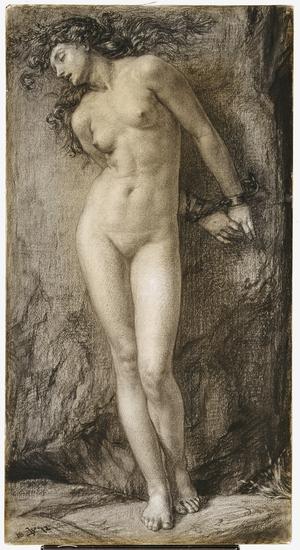 Andromeda, 1872 (black chalk)