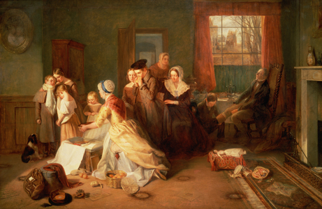 Going to School, 1842 (oil on panel)