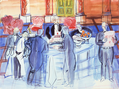 The Buffet, 1950 (gouache over pencil on paper)