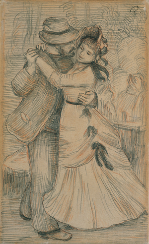 The Country Dance, 1883 (pencil & chalk on paper)