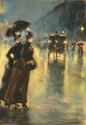 Lights at Night, 1889 (pastel on board)