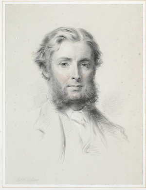 Portrait of John Scott, 3rd Earl of Eldon (chalk & w/c on paper) (pair to 445141)