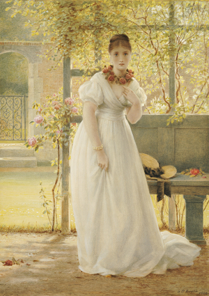 In the Walled Garden, 1869 (w/c heightened with white on paper)