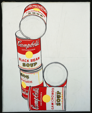 Group of Five Campbell's Soup Cans, 1962 (acrylic & graphite on canvas)