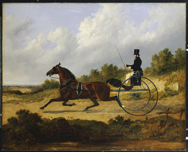 'Confidence', drawing a gig driven by a groom, 1842 (oil on canvas)