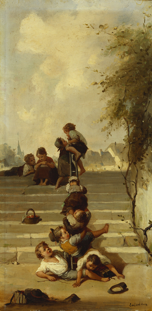 The Slide (oil on panel)