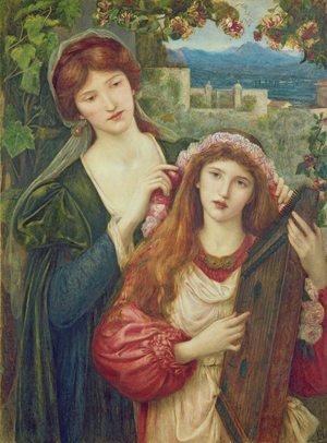 The Childhood of Saint Cecily (pencil & watercolour heightened with bodycolour)