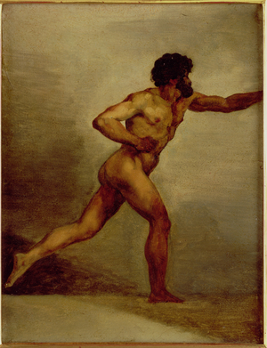 Study of a man (oil on canvas)