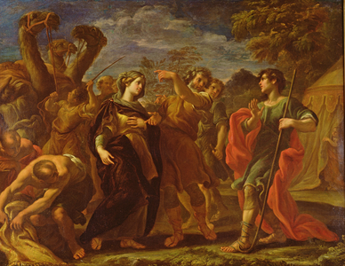 Rachel at the Well (oil on canvas)