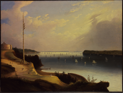 New York Harbour, c.1835 (oil on canvas)