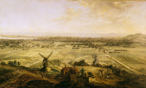 View of Paris from Belleville, 1738 (oil on canvas)