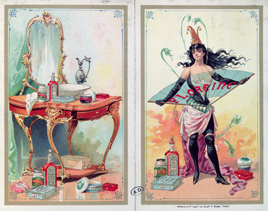Advertisement for 'Floreine' cosmetics, c.1900 (colour litho)
