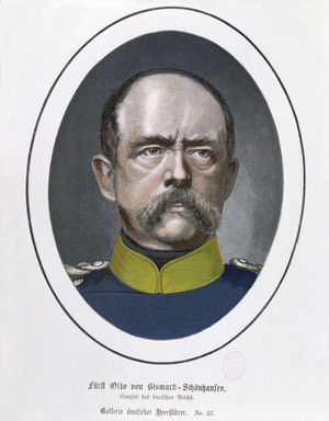 Chancellor Otto Von Bismarck (1815-98) c.1871 (colour litho)