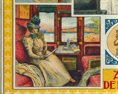 Detail of a poster advertising the Compagnie des Wagons-Lits, (colour litho)