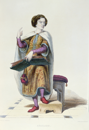 Abelard, illustration from 'Le Plutarque Francais' by E. Mennechet, 1835 (colour engraving)