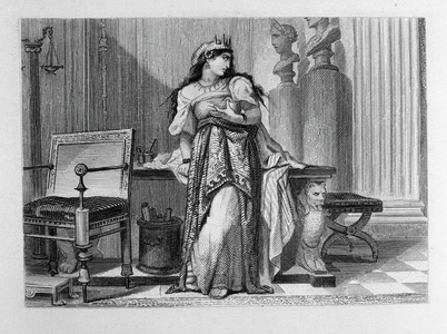 Berenice, illustration for 'Berenice' by Jean Racine (1639-99) (engraving) (b/w photo)
