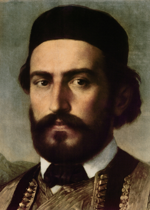 Petar II Petrovic Njegos, last Prince Bishop of Montenegro (colour litho)